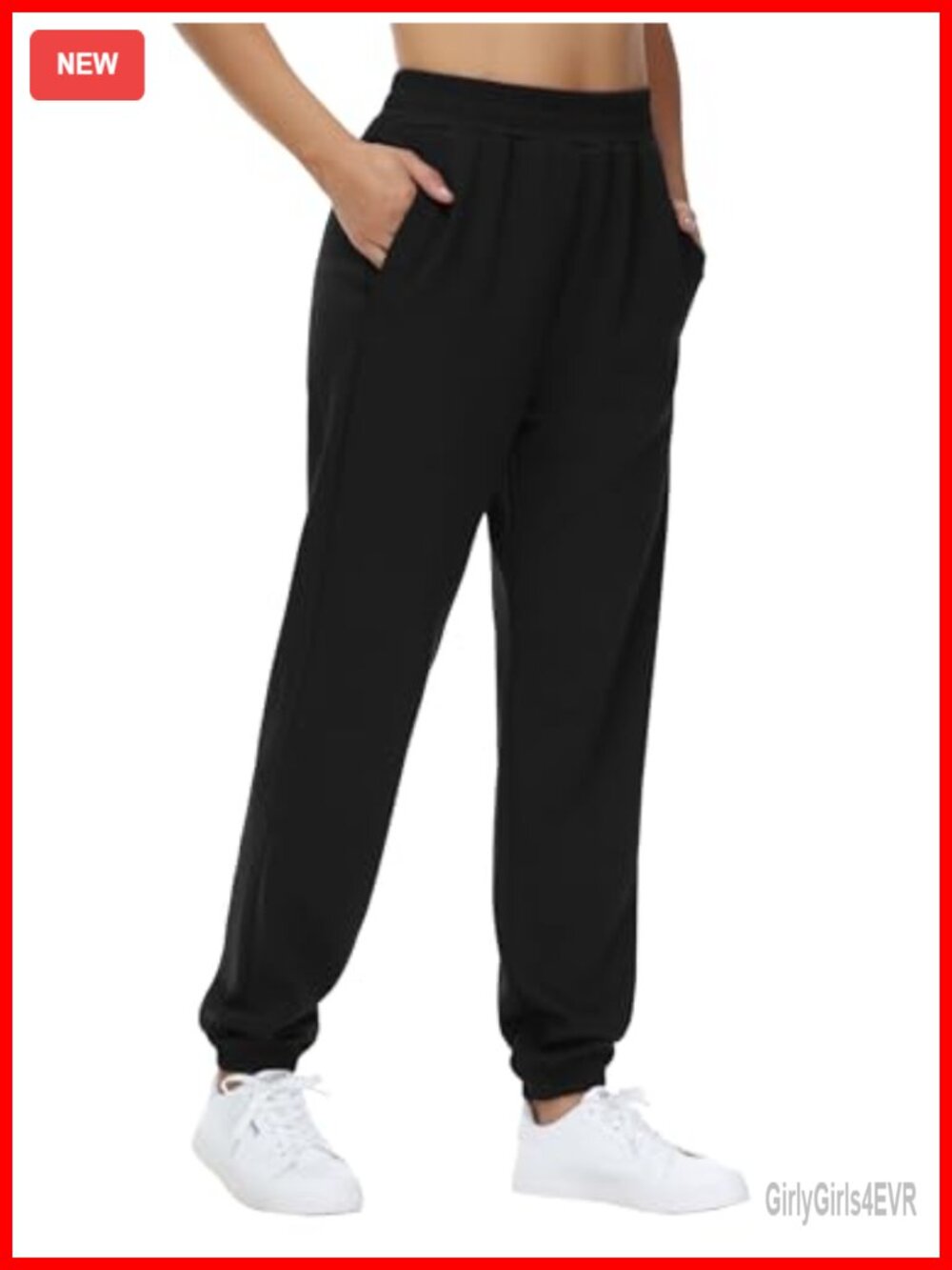 Women's Baggy Cinch Bottom Sweatpants Joggers with Pockets Loose Fit